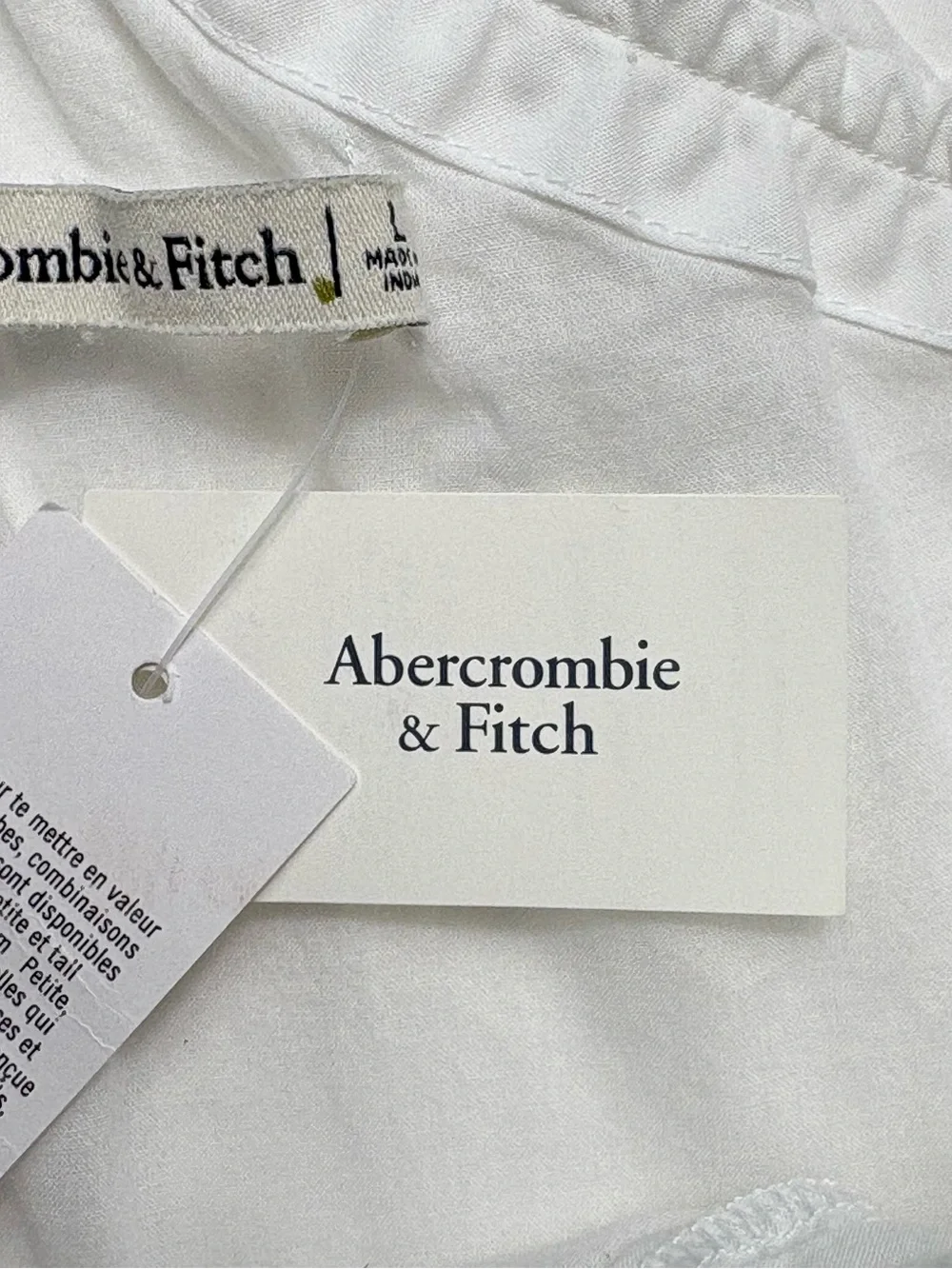 Abercrombie & Fitch White One-Shoulder Maxi Dress